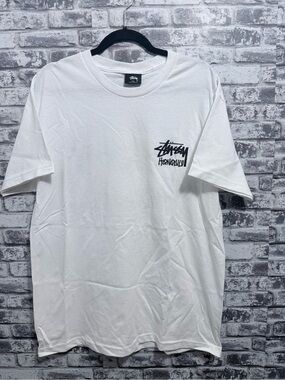 Stussy Honolulu Chapter Classic Logo T-shirt Size XXL White